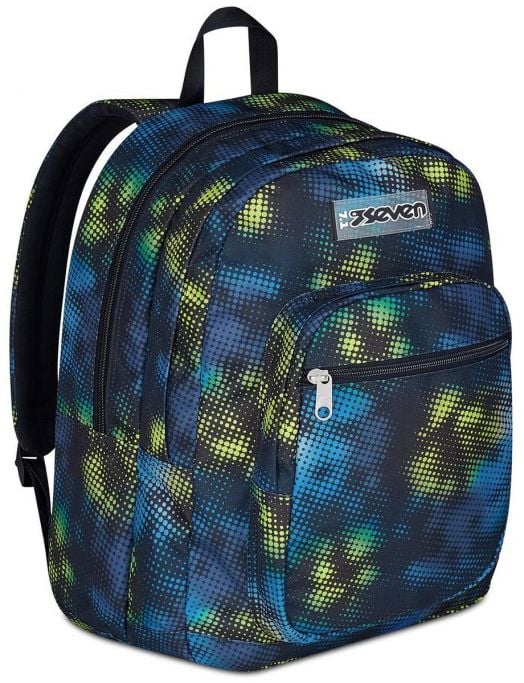 Ученическа раница Seven Freethink Acid Green с две отделения и USB порт