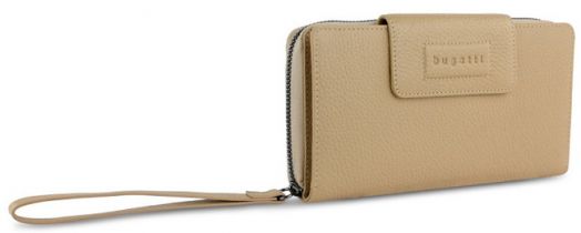 Дамски портфейл Bugatti Elsa Long Zip Wallet, бежов