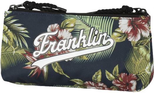 Двоен ученически несесер Franklin and Marshall, размер 21 x 10 x 6 см. - зелен цвят