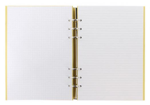 Тефтер Filofax Clipbook Classic Pastels A5 Notebook Lemon с метални рингове
