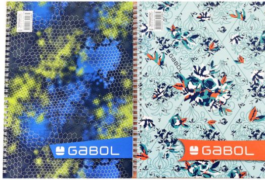 Тетрадка Gabol A4 със спирала, 80 листа - каре