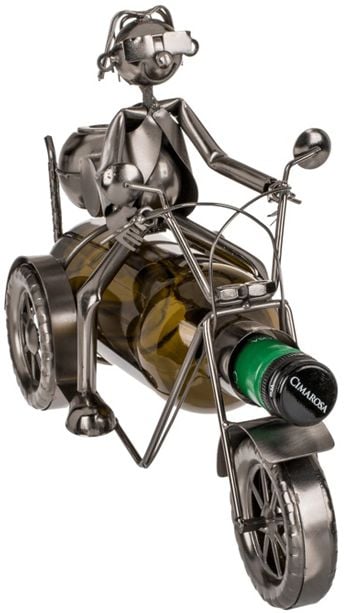 Метална поставка за вино - Motorbiker