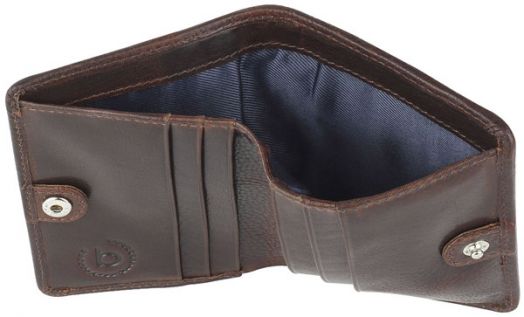 Кожен калъф за кредитни карти Bugatti Woven, кафяв