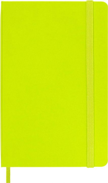 Джобен тефтер Moleskine Classic Lemon Green с твърди корици и линирани страници