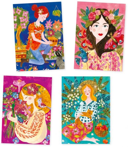 Комплект за рисуване Djeco - Ароматът на цветята