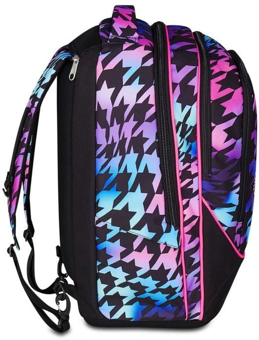 Ученическа раница на колела Seven Detach Glow Love и телескопична дръжка