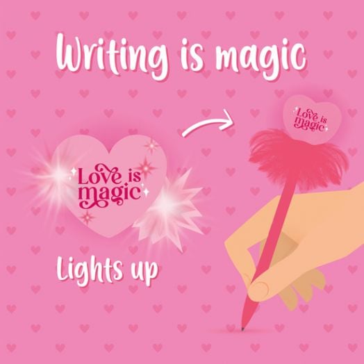 Светеща химикалка Legami Writing is Magic - Heart