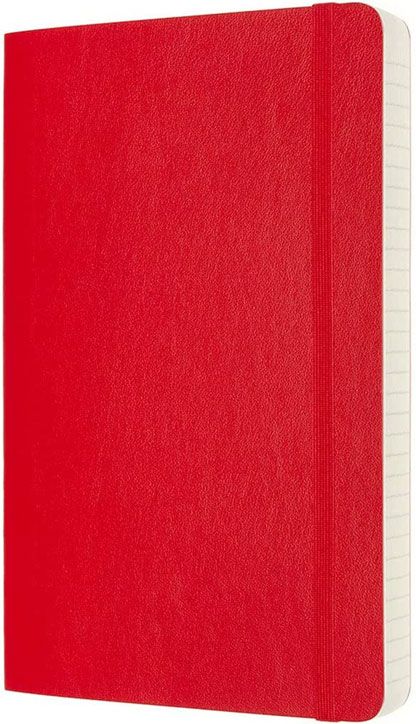 Класически тефтер Moleskine Expanded Red с меки корици и линирани страници