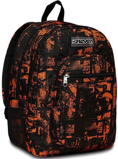 Ученическа раница Seven Freethink Orange с две отделения и USB порт