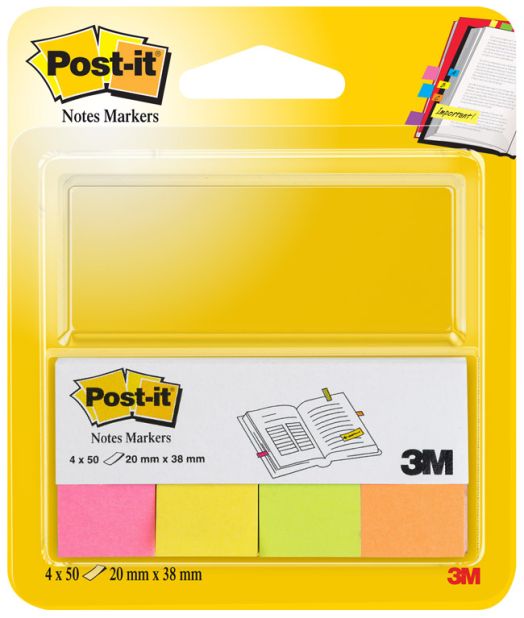 Самозалепващи неонови индекси, 200 бр.