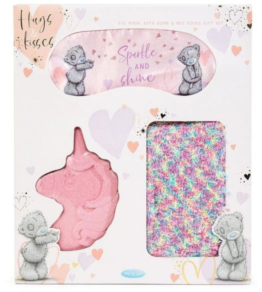Комплект Me To You - Маска за очи, бомбичка за вана, чорапи