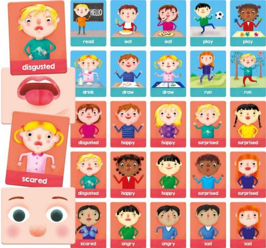 Образователни флаш карти Headu - Емоции и действия