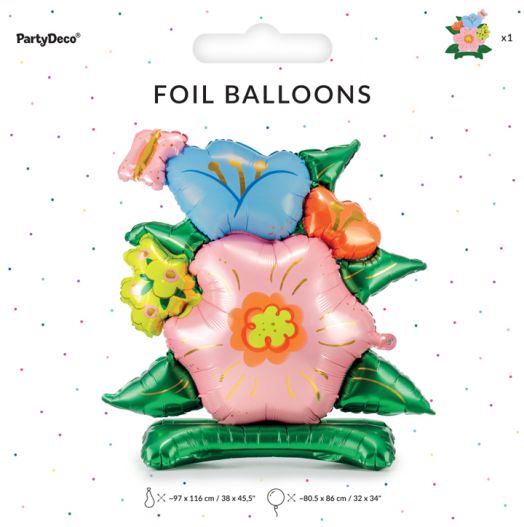 Фолиев балон PartyDeco - Цветя