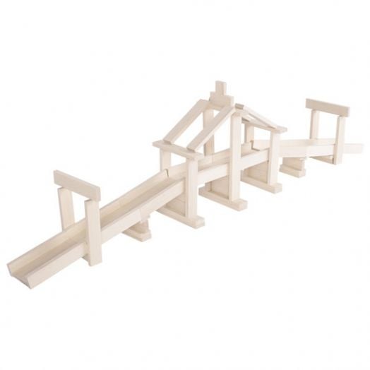 Дървен конструктор Goki, 200 части