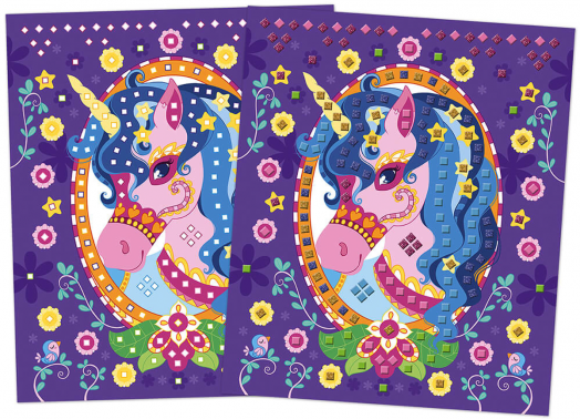 Творчески комплект Janod - Мозайка с понита и еднорози