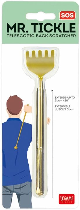 Телескопична чесалка за гръб Legami SOS Mr. Tickle, златна
