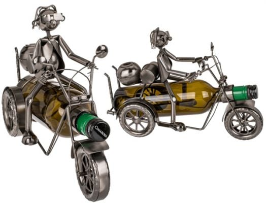 Метална поставка за вино - Motorbiker