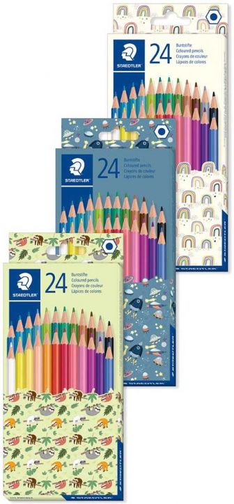 Комплект цветни моливи Staedtler Pattern 175, 24 цвята