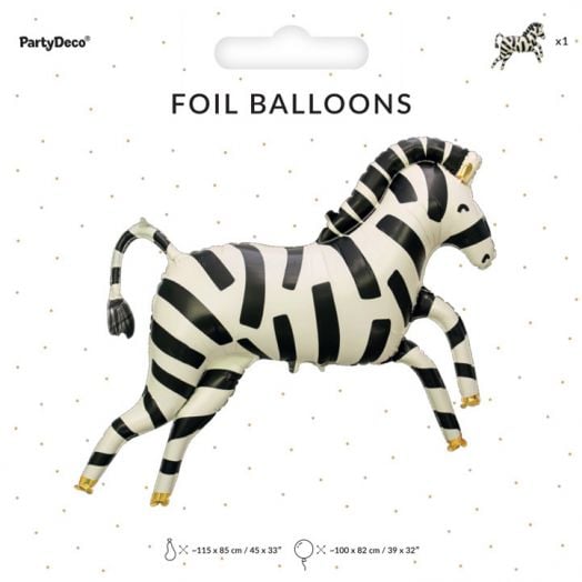 Фолиев балон PartyDeco - Зебра
