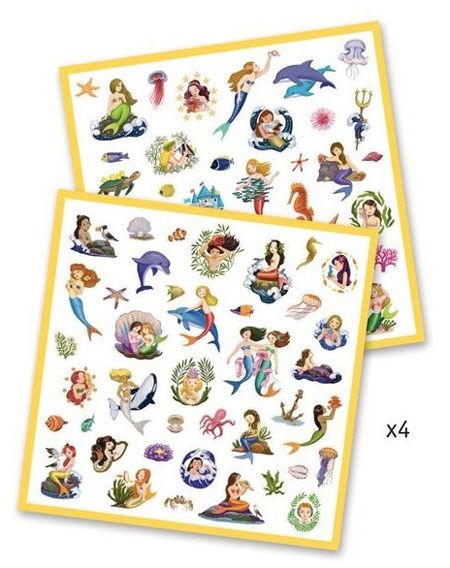 Стикери Djeco - Русалки, 160 бр.