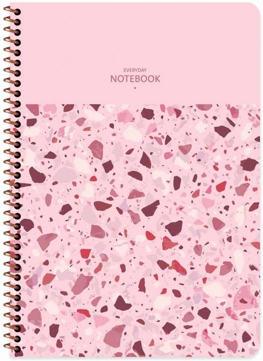 Тетрадка Keskin Color Terrazzo A4, 80 листа с широки редове, асортимент