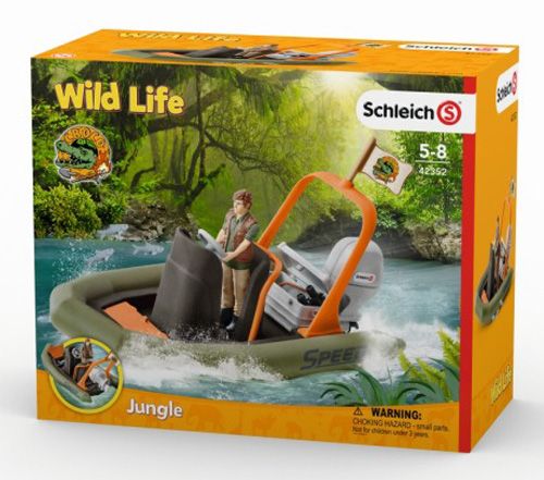 Комплект Schleich: Гумена лодка с рейнджър