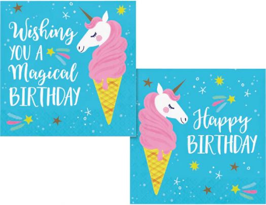 Салфетки Creative Party - Unicorn Galaxy, за обяд