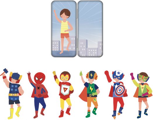 Детска магнитна игра Apli Kids - Супергерой