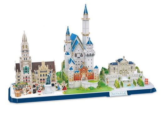 3D пъзел Cubic Fun Cityline - Бавария, 204 части