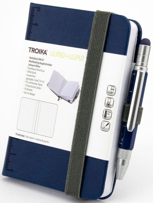 Джобен тефтер Troika с химикалка Liliput, син