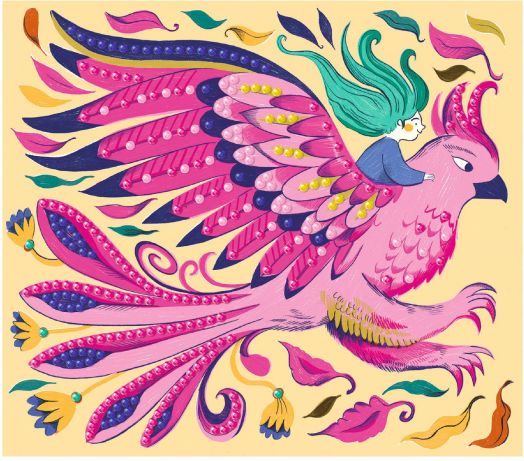 Творчески комплект Djeco: Направи си митични същества с цветни камъчета