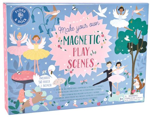 Игра с магнити Floss & Rock, Magnetic Play scenes, Enchanted - Балерини