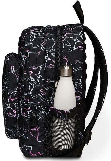 Ученическа раница Seven Freethink Rose Violet с две отделения и USB порт