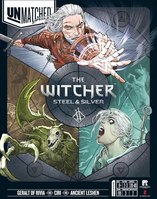 Настолна игра Unmatched: The Witcher - Steel and Silver