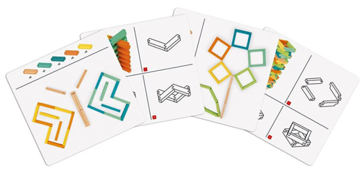 Дървен конструктор Janod, 60 части