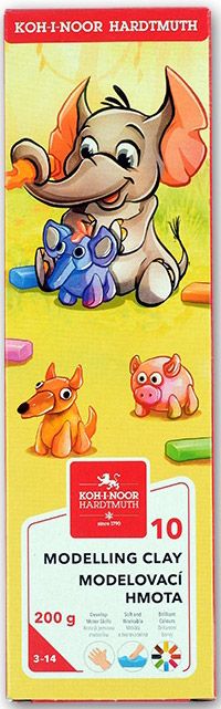 Пластилин Koh-i-Noor - Слонче, 10 цвята