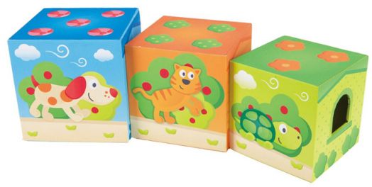 Дървена играчка Hape - Кула с животинки