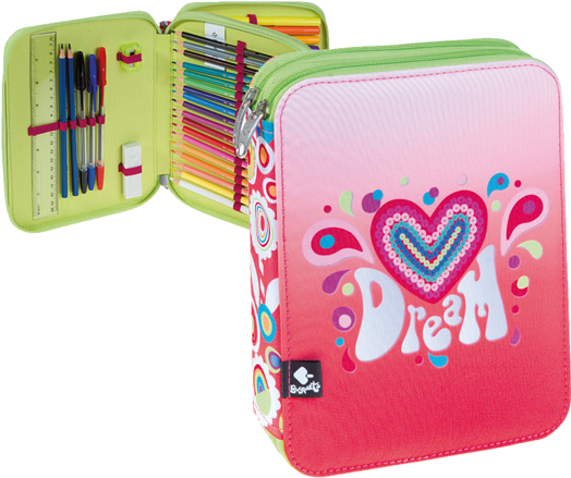 Ученически несесер Busquets Dream 2023 с две отделения, пълен