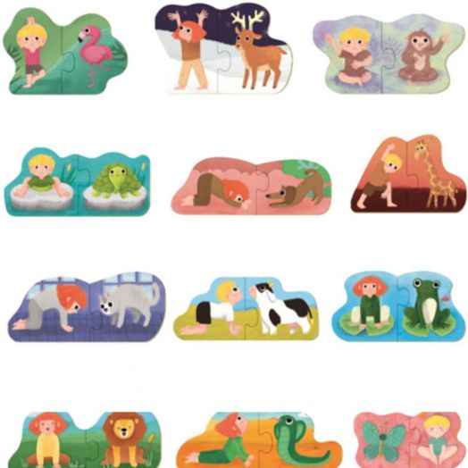 Образователен пъзел-игра Apli Kids - Йога, 24 части