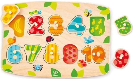Дървен пъзел с цифри Hape