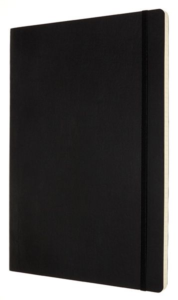 Черен тефтер Moleskine Classic Black в размер A4 с меки корици и листа на малки квадратчета