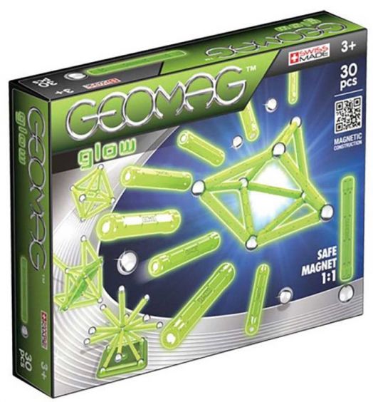 Магнитен конструктор Geomag Glow, 30 части