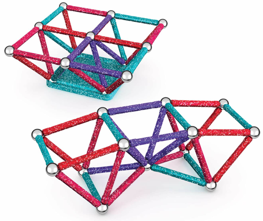 Магнитен конструктор Geomag - Glitter, 60 части