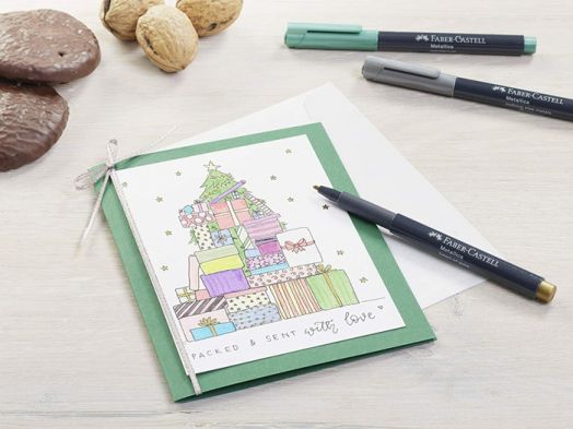 Маркер Faber-Castell Metallics, асфалтово сив