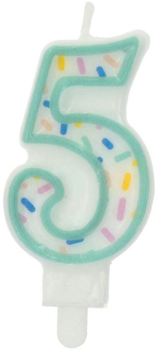 Свещ за рожден ден Folat Sprinkles - Цифра 5