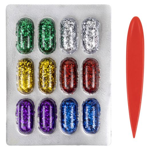 Комплект за декорация Tiger Tribe - Gemstone Sparkle, 12 бр.