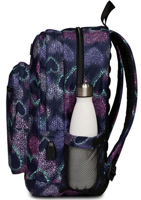 Ученическа раница Seven Freethink Festival Fuchsia с две отделения и USB порт