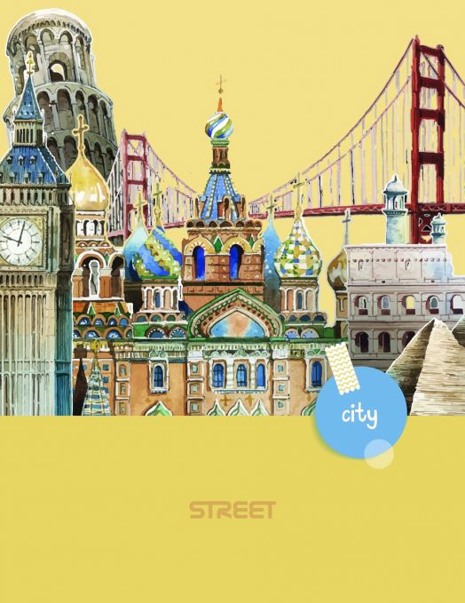 Тетрадка Street City Break А4, 60 листа с широки редове