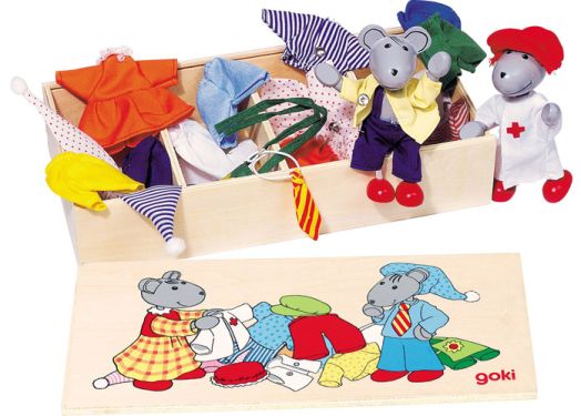 Мишки в кутия с дрехи Goki