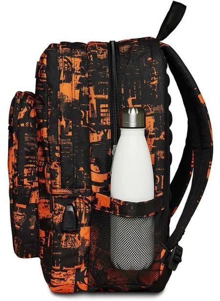 Ученическа раница Seven Freethink Orange с две отделения и USB порт